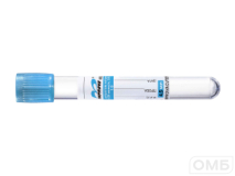 Пробирки вакуумные для взятия крови Improvacuter с цитратом натрия (0.129 моль/л, 3.8%) (материал колбы: пластик ) (вид 293540): размер: 13*100 мм; объем вакуума: 4.5 мл