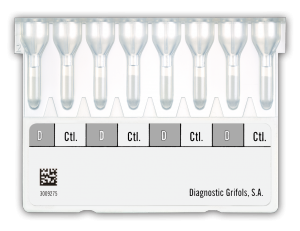 Карты для определения группы крови по системе  Rh (DVI+) DG Gel Anti-D