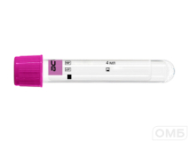 Пробирки вакуумные «Acti-Fine®» для забора венозной крови с K2ЭДТА: размер 13х75 мм., объём: 4,0 мл.