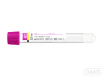 Пробирки вакуумные «Acti-Fine®» для забора венозной крови с K2ЭДТА и разделительным гелем: размер 13х100 мм., объём 5,0 мл.