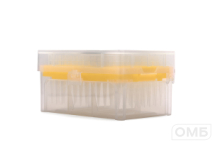 Наконечники одноразовые стерильные для микропипеточных дозаторов, в штативе объёмом 200 мкл, градуированные, желтые