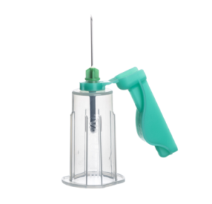 Игла двусторонняя 21Gх1'' ("VACUETTE®", в комплекте с держателем с защитой от укола, зеленая 0,8х25 мм)