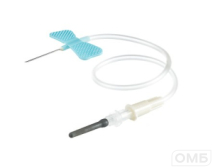 Игла-бабочка с луэр-адаптером (23Gх3/4" 19 см, голубая, 0,6х19 мм)