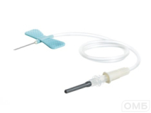 Игла-бабочка с луэр-адаптером (23Gх3/4" 30 см, голубая, 0,6х19 мм)