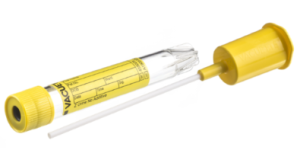 Пробирки вакуумные (9 мл, 16х100 мм, "VACUETTE", без наполнителя, для сбора мочи, без резьбы, в комплекте с держателем для переноса мочи, длина пробозаборника 10 см)