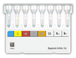 Карты для определения группы крови по системам ABO и Rh (DVI-)  DG Gel AB0/Rh