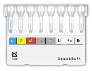 Карты для определения группы крови по системам ABO и Rh (DVI- и DVI+) DG Gel AB0/Rh (2D)